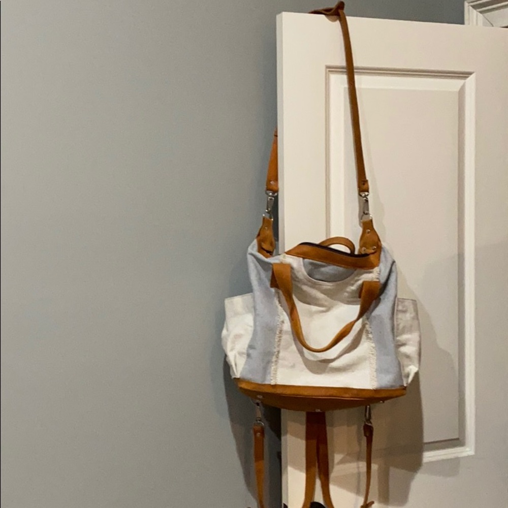 Nena and co artisan denim convertible day bag
